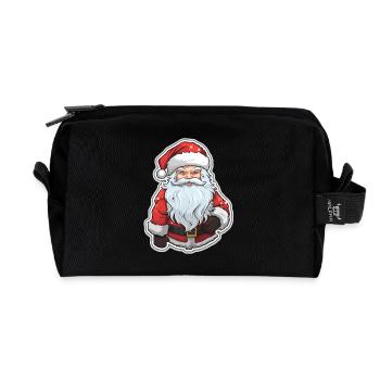 Weihnachtsmann - Illustration - Recycelte Kulturtasche - Schwarz - Vorne
