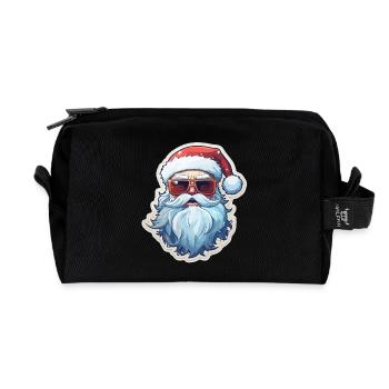 Santa Claus - illustration - Recycled Toiletry Zip Bag - black - Front