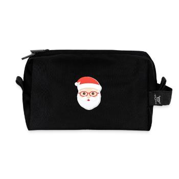 Weihnachtsmann - Illustration - Recycelte Kulturtasche - Schwarz - Vorne