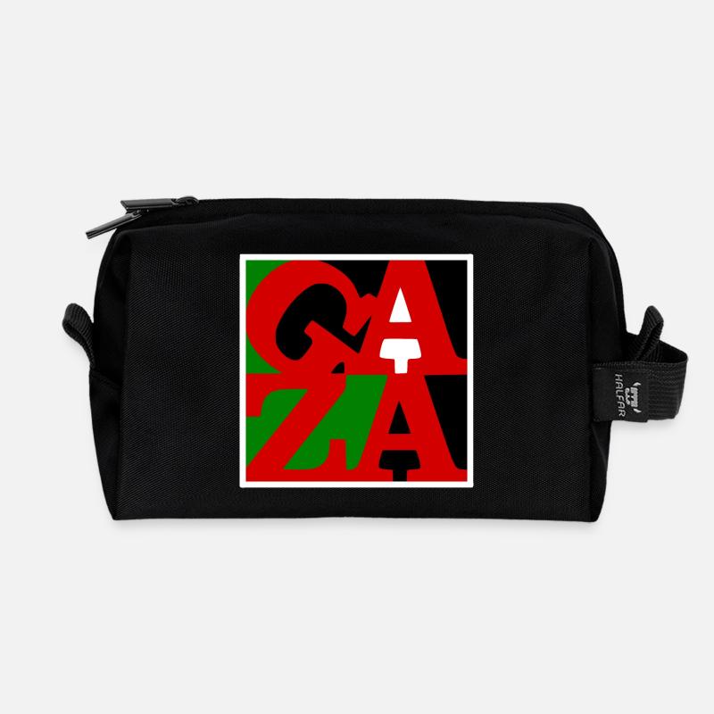 Gaza - Recycled Toiletry Zip Bag - black