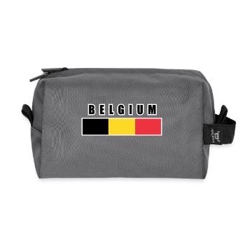 Belgium - Belgique - Belgika - Belgien - بلجيكا - Trousse de toilette en tissu recyclé - anthracite - Devant