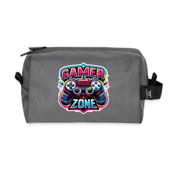 Gamer Zone - Controller Illustration - Recycelte Kulturtasche - Anthrazit - Vorne
