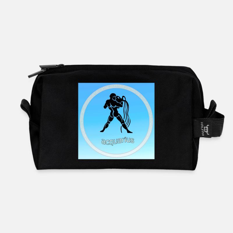Wassermann - Recycelte Kulturtasche - Schwarz