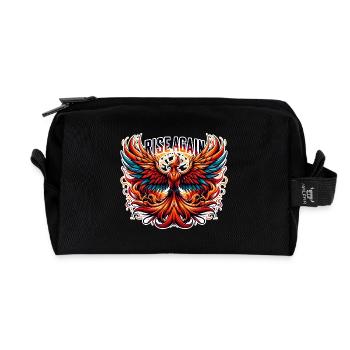 Rise Again - Phönix Illustration - Recycelte Kulturtasche - Schwarz - Vorne
