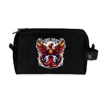 Rise Again - Phönix Illustration - Recycelte Kulturtasche - Schwarz - Vorne