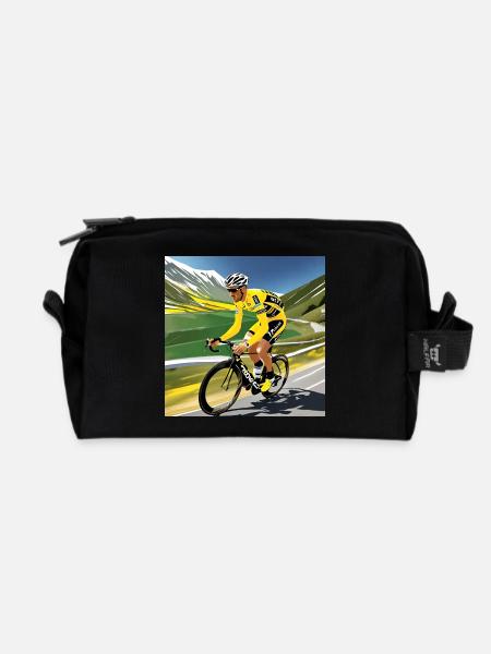 Retro-Radfahrer - Recycelte Kulturtasche - Schwarz