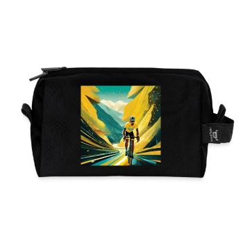 Autobahn zum Yellow Glory - Recycelte Kulturtasche - Schwarz - Vorne