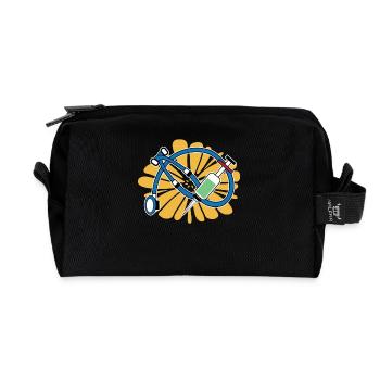 Carrière Médecin Superviseur d’emploi Réussite Profession - Trousse de toilette en tissu recyclé - noir - Devant