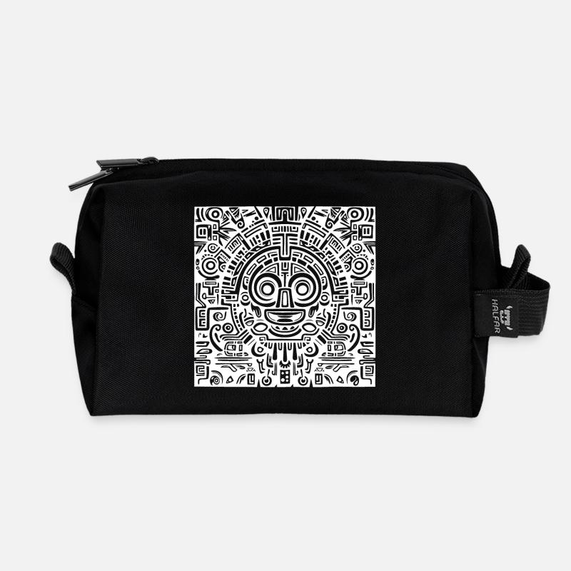 Inka, Azteken, Maya Muster, Artwork - Recycelte Kulturtasche - Schwarz