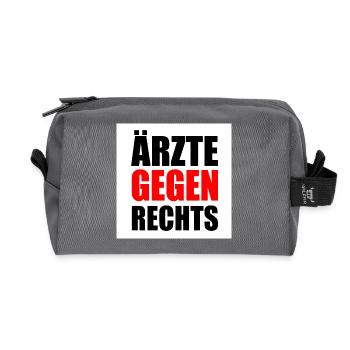 Doctors Against the Right - Recycled Toiletry Zip Bag - anthracite - Front