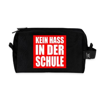 kein hass in der schule - Recycelte Kulturtasche - Schwarz - Vorne