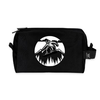 Next-Gen Snowboard Design for Performance & Style - Recycled Toiletry Zip Bag - black - Front