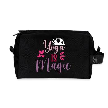 Yoga ist Magie - Recycelte Kulturtasche - Schwarz - Vorne