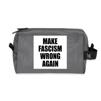 make fascism wrong again - Trousse de toilette en tissu recyclé - anthracite - Devant