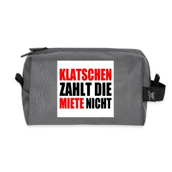 klatschen zahlt nicht die miete - Recycelte Kulturtasche - Anthrazit - Vorne