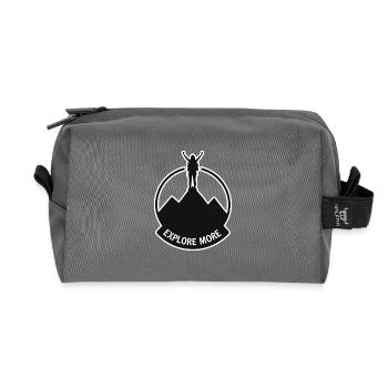 Explore more - Wanderer - Recycled Toiletry Zip Bag - anthracite - Front
