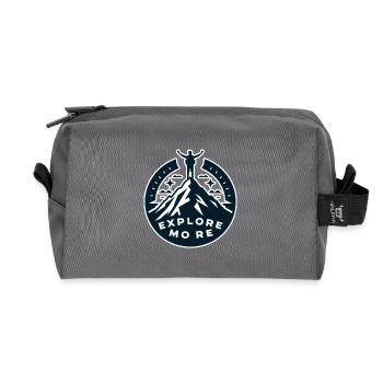 Explore more - Wanderer - Recycled Toiletry Zip Bag - anthracite - Front