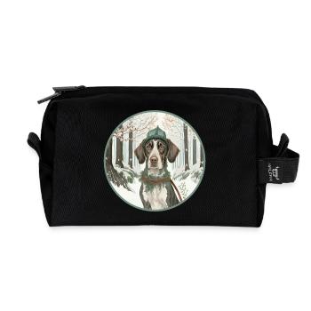 Jagdhund - Recycelte Kulturtasche - Schwarz - Vorne