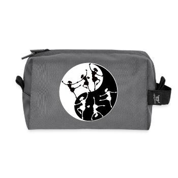 Ballet Dancing Yin Yang - Recycled Toiletry Zip Bag - anthracite - Front