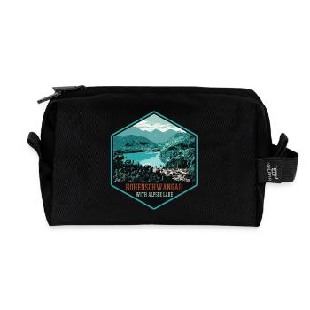 Hohenschwangau mit Alpsee See - Recycelte Kulturtasche - Schwarz - Vorne