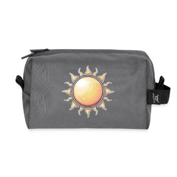 Radiant Sunburst Nature Design - Recycled Toiletry Zip Bag - anthracite - Front