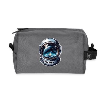 Dream Big - Astronaut Illustration - Recycelte Kulturtasche - Anthrazit - Vorne