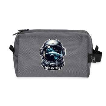 Dream Big - Astronaut Illustration - Recycelte Kulturtasche - Anthrazit - Vorne