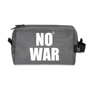 No war - Recycelte Kulturtasche - Anthrazit - Vorne