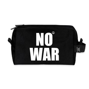 No war - Recycled Toiletry Zip Bag - black - Front