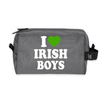i love irish boys - Recycelte Kulturtasche - Anthrazit - Vorne