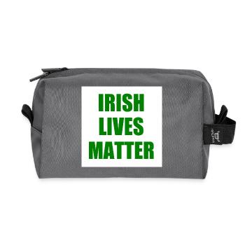 irish lives matter - Trousse de toilette en tissu recyclé - anthracite - Devant