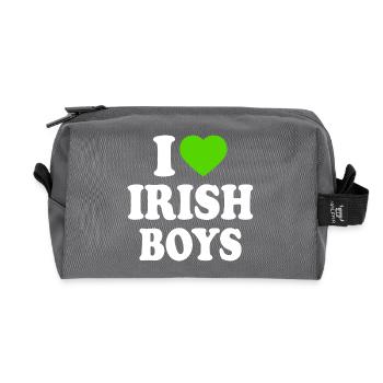 I love irish boys - Recycelte Kulturtasche - Anthrazit - Vorne