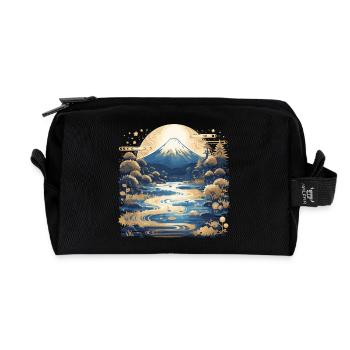 Mount Fuji - Recycled Toiletry Zip Bag - black - Front