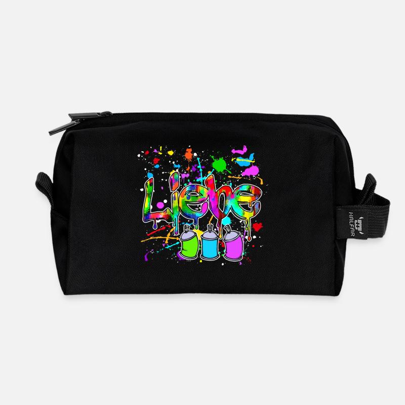 Spraydose Strassenkunst Wildstyle Graffite Sprayer - Recycelte Kulturtasche - Schwarz