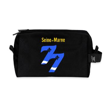 Seine-et-Marne - Recycled Toiletry Zip Bag - black - Front