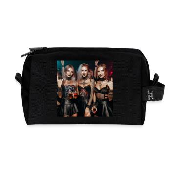 Metal - Recycled Toiletry Zip Bag - black - Front