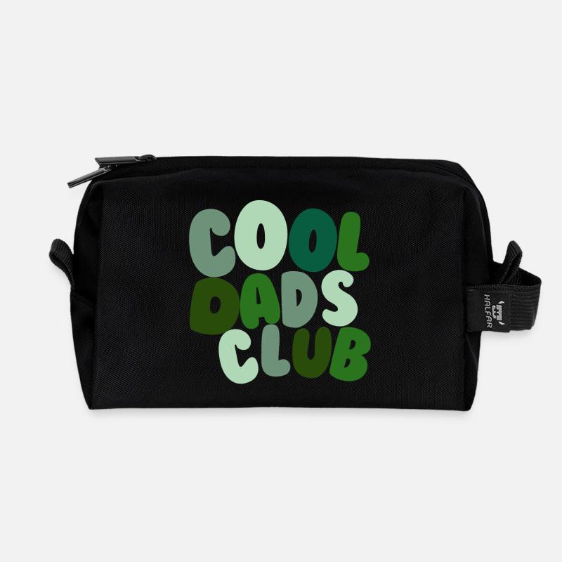 Cool Dads Club Green - Recycled Toiletry Zip Bag - black