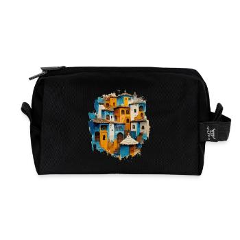 Vieille ville belle - Trousse de toilette en tissu recyclé - noir - Devant