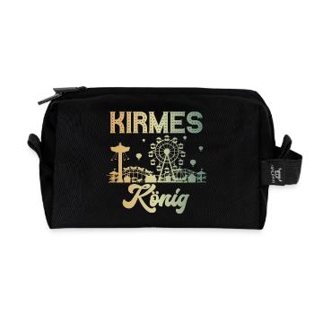 Kirmes König Jahrmarkt Rummel Volksfest - Recycelte Kulturtasche - Schwarz - Vorne