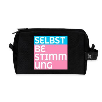 TRANS SELBSTBESTIMMUNG - Recycelte Kulturtasche - Schwarz - Vorne