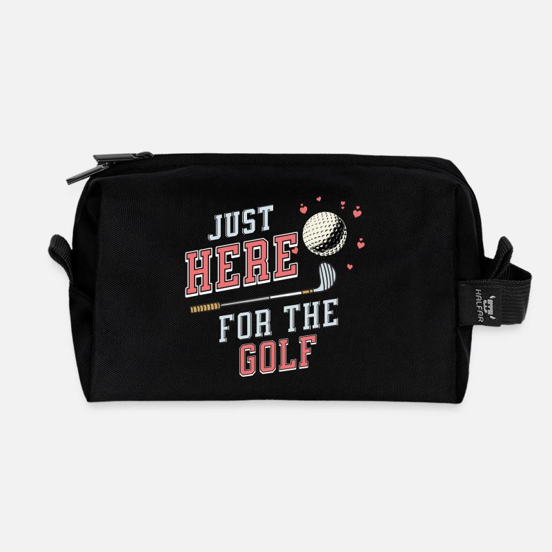 Conception de motivation pour le golf pour les amateurs de golf - Trousse de toilette en tissu recyclé - noir