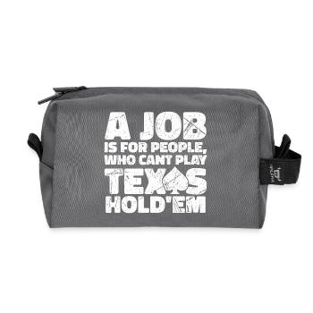 Poker Statement Poker Casino Gambler Card Game - Recycled Toiletry Zip Bag - anthracite - Front