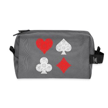 Glücksspiel Roulette Lotterie Poker Zocken Casino - Recycelte Kulturtasche - Anthrazit - Vorne