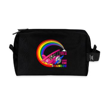 Flieg mit mir über den Regenbogen - LGBT - Recycelte Kulturtasche - Schwarz - Vorne