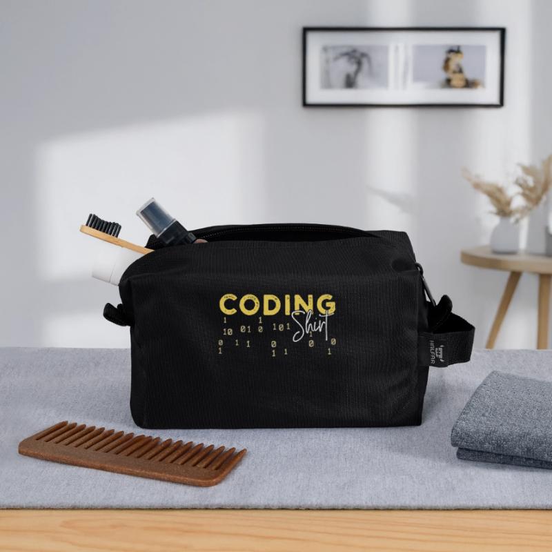 Coden Statement Développeur Programmeur Scripting Trousse de toilette en tissu recyclé