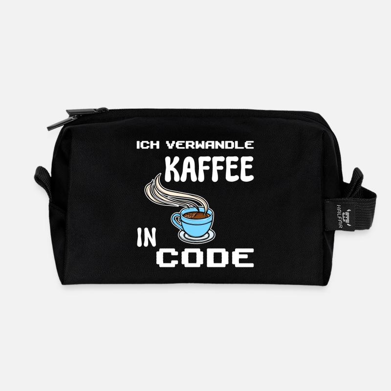 Developer Computerfreak Statement Coden Skripting - Recycelte Kulturtasche - Schwarz