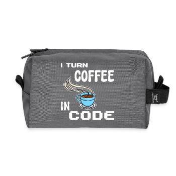 Developer Computergeek Statement Programmer - Recycled Toiletry Zip Bag - anthracite - Front