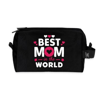 Beste Mutter der Welt - Recycelte Kulturtasche - Schwarz - Vorne