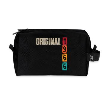 Vintage 1966 - Recycled Toiletry Zip Bag - black - Front