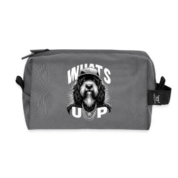 Schapendoes Was geht ab Gangsta cool Hund Geschenk - Recycelte Kulturtasche - Anthrazit - Vorne